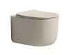 Унитаз подвесной Boheme Flow LATTE SOFT 969-SET-D с крышкой, функция Торнадо