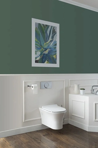 Унитаз подвесной Aquanet Rimless Roll-W CL-12249D с сиденьем Унитаз подвесной Aquanet Rimless Roll-W CL-12249D с сиденьем