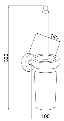 Ершик для унитаза Boheme VOGUE 10194 хром Ершик для унитаза Boheme VOGUE 10194 хром