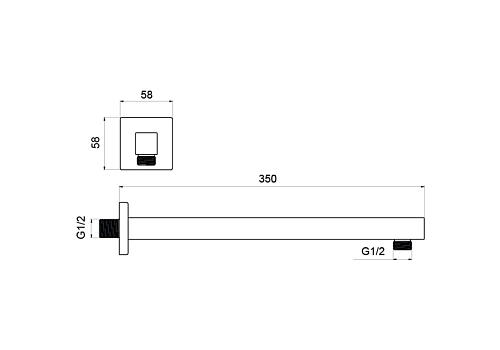 Кронштейн верхнего душа Aquatek AQ2175MB Черный матовый Кронштейн верхнего душа Aquatek AQ2175MB Черный матовый