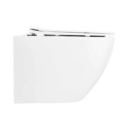 Унитаз подвесной BelBagno UNO BB3105CHR/SC безободковый c сиденьем Унитаз подвесной BelBagno UNO BB3105CHR/SC безободковый c сиденьем