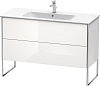 Картинка анонса товара «тумба под раковину duravit xsquare xs444802222 напольная 121 см белая глянцевый»