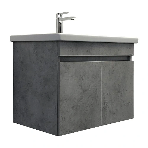 Тумба с раковиной Comforty Осло-70ПД 00-00006118 подвесная бетон светлый раковина Como 70 Тумба с раковиной Comforty Осло-70ПД 00-00006118 подвесная бетон светлый раковина Como 70