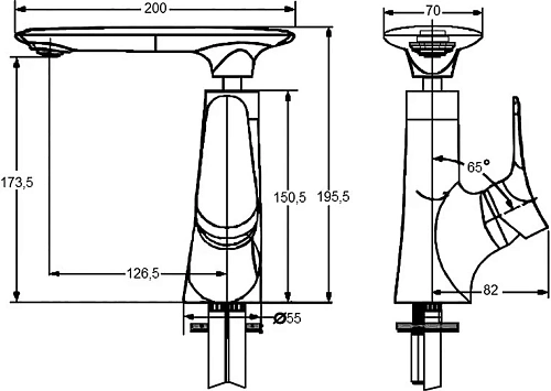 Смеситель для раковины Kaiser Modern 99211 Смеситель для раковины Kaiser Modern 99211