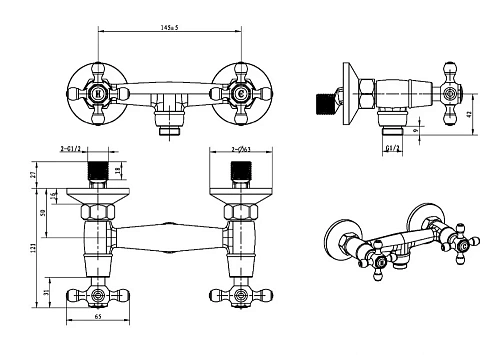 Смеситель для душа Boheme Tradizionale Cromo 274 Смеситель для душа Boheme Tradizionale Cromo 274