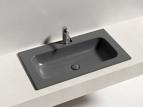 Раковина Ceramica Nova Grace CN7012MDH 810x457x137мм мебельная, темный антрацит матовый Раковина Ceramica Nova Grace CN7012MDH 810x457x137мм мебельная, темный антрацит матовый