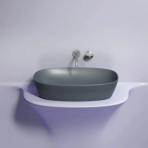 Раковина Ceramica Nova ELEMENT CN6049MDH Темный Антрацит матовый накладная Раковина Ceramica Nova ELEMENT CN6049MDH Темный Антрацит матовый накладная