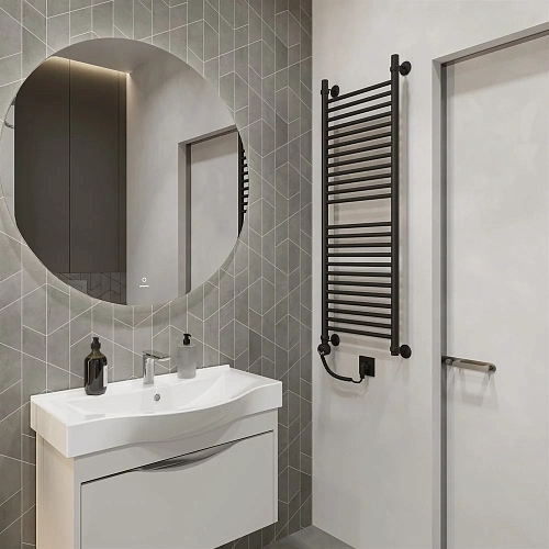 Полотенцесушитель электрический EWRIKA Медея Медея S 120х40, L, черный матовый 537538 Полотенцесушитель электрический EWRIKA Медея Медея S 120х40, L, черный матовый 537538