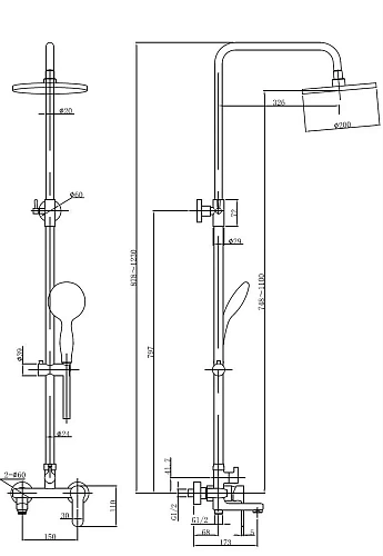 Душевая система Aquanet Passion R3 Душевая система Aquanet Passion R3