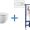 Комплект унитаза с инсталляцией Aquanet Rimless Cetus 2.0 W LX-1901 (инсталляция Pestan Fluenta SET4 Cetus 2.0 W + SET40006356OW Комплект унитаза с инсталляцией Aquanet Rimless Cetus 2.0 W LX-1901 (инсталляция Pestan Fluenta SET4 Cetus 2.0 W + SET40006356OW