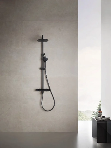 Душевая система ARROW AG3317SHMB с термостатом черный Душевая система ARROW AG3317SHMB с термостатом черный