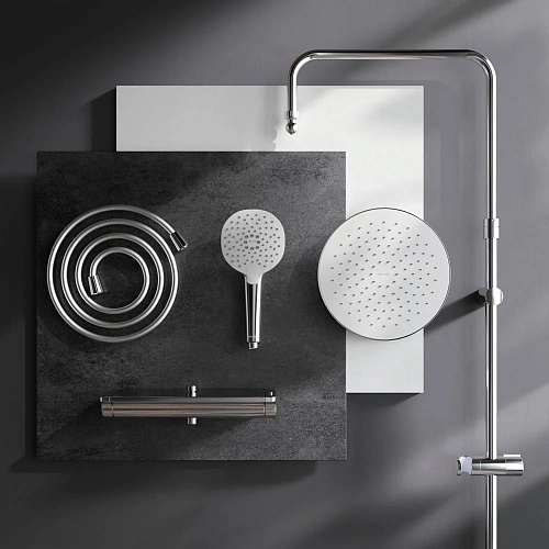 Душевая система AM.PM Spirit V2.0 F0770A400 с термостатом, верхний душ d 250 мм Душевая система AM.PM Spirit V2.0 F0770A400 с термостатом, верхний душ d 250 мм
