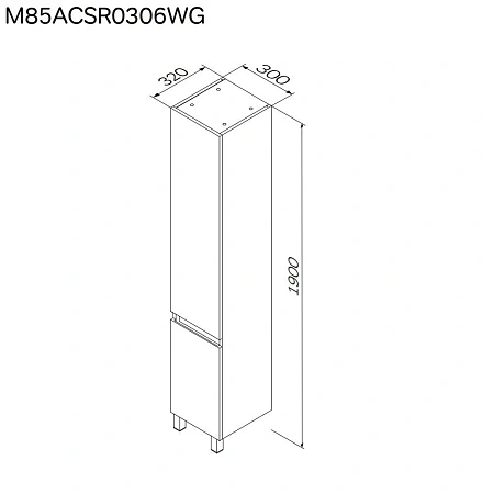 Шкаф-пенал AM.PM X-Joy M85ACSR0306WG напольный, правый, 30 см, белый Шкаф-пенал AM.PM X-Joy M85ACSR0306WG напольный, правый, 30 см, белый