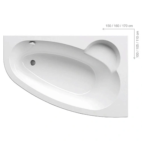 Акриловая ванна Ravak Asymmetric 150x100 P C451000000 (правая) Акриловая ванна Ravak Asymmetric 150x100 P C451000000 (правая)