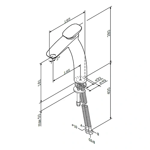 Смеситель для раковины AM.PM Spirit V2.0 F70A92000, высокий, хром Смеситель для раковины AM.PM Spirit V2.0 F70A92000, высокий, хром