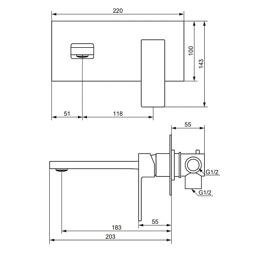 Смеситель для раковины Damixa Gala 530260500 встраиваемый, розовое золото Смеситель для раковины Damixa Gala 530260500 встраиваемый, розовое золото