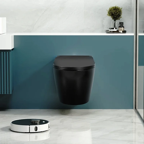 Комплект унитаза ABBER Bequem AC1108PMB белый с импульсным смывом с инсталляцией AC0101P Комплект унитаза ABBER Bequem AC1108PMB белый с импульсным смывом с инсталляцией AC0101P