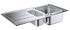 Картинка анонса товара «кухонная мойка grohe k500 из нержавеющей стали с корзинчатым вентилем, 31571sd0, левая/правая»