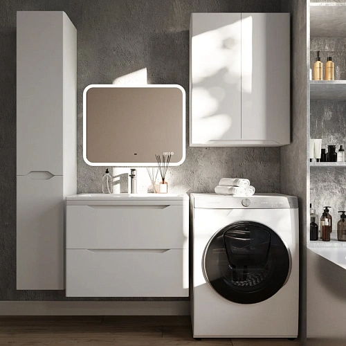 Тумба под раковину Style Line Марелла 70 Люкс антискрейтч белый матовый, PLUS подвесная СС-00002407 Тумба под раковину Style Line Марелла 70 Люкс антискрейтч белый матовый, PLUS подвесная СС-00002407