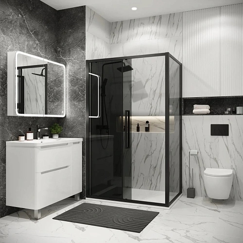 Боковая стенка GROSSMAN Cosmo 200.K33.02.90.21.10 (90x195) черный матовый, стекло тонированное Боковая стенка GROSSMAN Cosmo 200.K33.02.90.21.10 (90x195) черный матовый, стекло тонированное