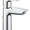 Смеситель для раковины GROHE BauLoop с рычажным донным клапаном, размер M, хром (23887001) Смеситель для раковины GROHE BauLoop с рычажным донным клапаном, размер M, хром (23887001)