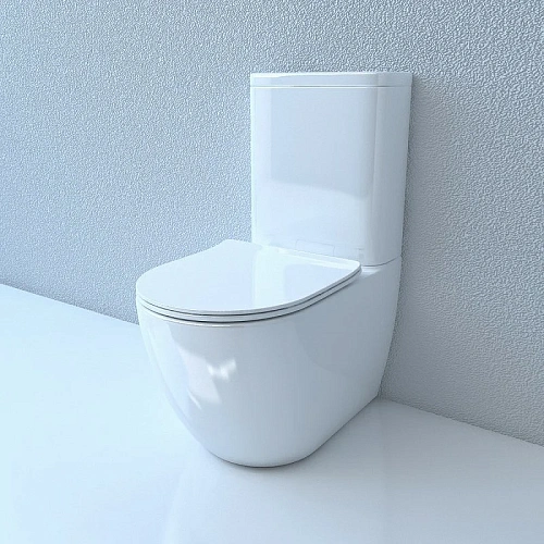 Унитаз напольный Esbano FORTEX-N (ESUNFORTW) White 610x360x810 с крышкой микролифт Унитаз напольный Esbano FORTEX-N (ESUNFORTW) White 610x360x810 с крышкой микролифт