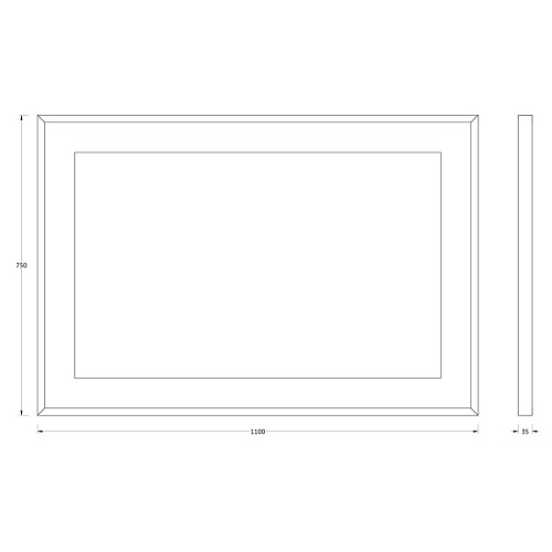 Зеркало Evoform Ledside в багетной раме и LED-светильником BY 2206 110х75 см Зеркало Evoform Ledside в багетной раме и LED-светильником BY 2206 110х75 см