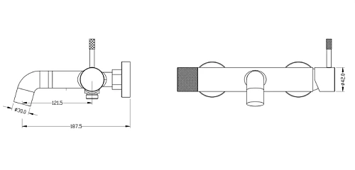 Смеситель для ванны Boheme Uno 463-WCR White Chrome Смеситель для ванны Boheme Uno 463-WCR White Chrome