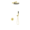 Душевая система Kaiser Sano с термостатом скрытого монтажа шлифованное золото 08277-3 Душевая система Kaiser Sano с термостатом скрытого монтажа шлифованное золото 08277-3