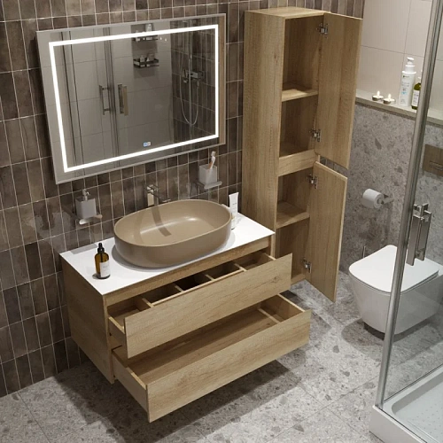Тумба со столешницей и раковиной BelBagno KRAFT 100 kraft100rnn-kepbo-1084h316-set подвесная KRAFT100RNN-KEPBO-1084H316-SET Тумба со столешницей и раковиной BelBagno KRAFT 100 kraft100rnn-kepbo-1084h316-set подвесная KRAFT100RNN-KEPBO-1084H316-SET