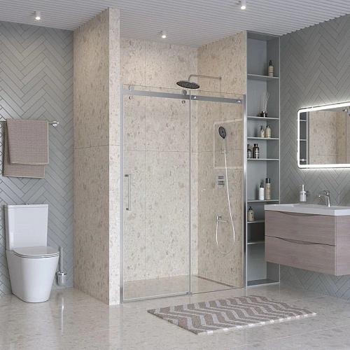 Душевая дверь BelBagno MARINO-2-BF-1-140-C-CR 140 см, профиль хром, стекло прозрачное Душевая дверь BelBagno MARINO-2-BF-1-140-C-CR 140 см, профиль хром, стекло прозрачное