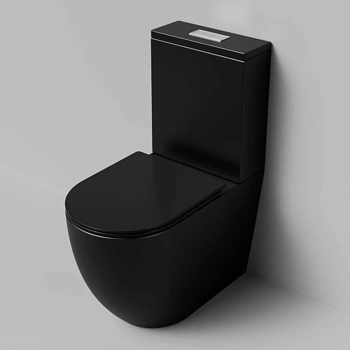 Унитаз напольный GROSSMAN GR-4494BMSQ 64x36x83,5 черный матовый, безободковый, торнадо с тонкой крышкой Унитаз напольный GROSSMAN GR-4494BMSQ 64x36x83,5 черный матовый, безободковый, торнадо с тонкой крышкой