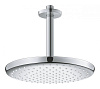 Картинка анонса товара «верхний душ grohe tempesta 250, круглый + душевой кронштейн потолочный 142 мм, хром (26664000)»