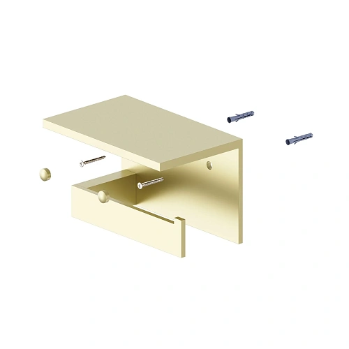 Держатель туалетной бумаги Timo Petruma 15243/17 с полкой для телефона золото матовое Держатель туалетной бумаги Timo Petruma 15243/17 с полкой для телефона золото матовое