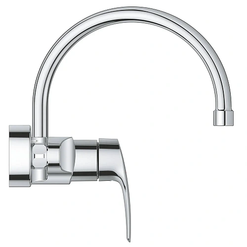 Смеситель для кухни GROHE Eurosmart 2021, настенный монтаж, высокий излив, вынос 245 мм, хром (32482 32482003 Смеситель для кухни GROHE Eurosmart 2021, настенный монтаж, высокий излив, вынос 245 мм, хром (32482 32482003