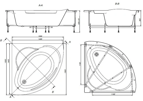 Акриловая ванна Roca Bali 150x150 симметричная белая ZRU9302916 Акриловая ванна Roca Bali 150x150 симметричная белая ZRU9302916