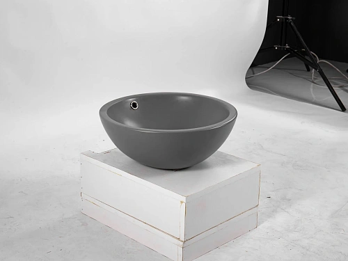 Раковина Aquatek AQ5354-MG 440x440x175, матовый серый, накладная Раковина Aquatek AQ5354-MG 440x440x175, матовый серый, накладная