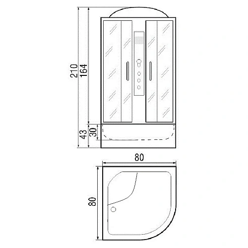 Душевая кабина River DUNAY 80/43 ТН 10000003169 Душевая кабина River DUNAY 80/43 ТН 10000003169