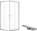 Душевой уголок DIWO Анапа 90х90, профиль хром глянец с линейным трапом CK DRAIN 1105-00155 55 см 594 594697 Душевой уголок DIWO Анапа 90х90, профиль хром глянец с линейным трапом CK DRAIN 1105-00155 55 см 594 594697