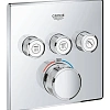 Смеситель для душа GROHE Grohtherm SmartControl (29126000) внешняя часть термостата, на 3 выхода, хром Смеситель для душа GROHE Grohtherm SmartControl (29126000) внешняя часть термостата, на 3 выхода, хром