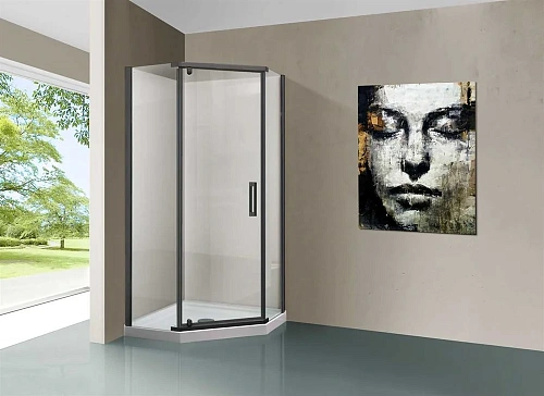 Душевой уголок Vincea Stresa VSP-1S100CLGM, 1000x1000, вороненая сталь, стекло прозрачное Душевой уголок Vincea Stresa VSP-1S100CLGM, 1000x1000, вороненая сталь, стекло прозрачное