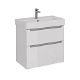 Тумба под раковину Lemark BUNO 80 см подвесная/напольная, серый/белый LM04B80T Тумба под раковину Lemark BUNO 80 см подвесная/напольная, серый/белый LM04B80T