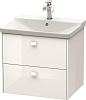 Картинка анонса товара «тумба под раковину duravit brioso br412002222 подвесная 62 см белый глянцевый»