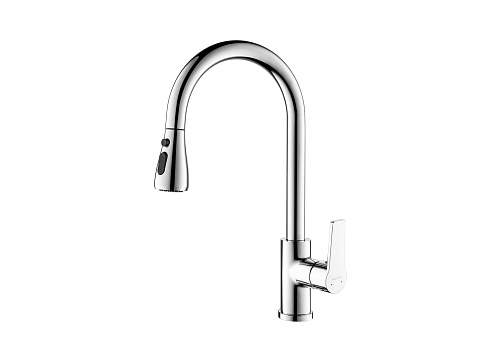 Смеситель для кухни Aquatek ЛУГАНО AQ1784CR с вытяжным изливом, хром Смеситель для кухни Aquatek ЛУГАНО AQ1784CR с вытяжным изливом, хром