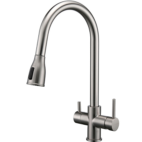 Смеситель для кухни Paulmark LANGE брашированная сталь La214212-BS Смеситель для кухни Paulmark LANGE брашированная сталь La214212-BS