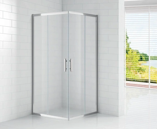 Душевой уголок CEZARES ECO-O-A-2-90-P-Cr 90x90см стекло рифленое, профиль хром Душевой уголок CEZARES ECO-O-A-2-90-P-Cr 90x90см стекло рифленое, профиль хром