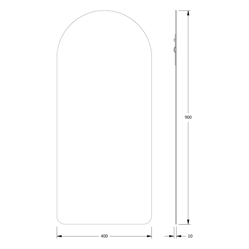 Зеркало Evoform Primary BY 0005 40х90 см со шлифованной кромкой Зеркало Evoform Primary BY 0005 40х90 см со шлифованной кромкой