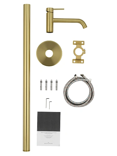 Смеситель для раковины Wonzon & Woghand STICK напольный, брашированное золото (WW-88649905-BG) Смеситель для раковины Wonzon & Woghand STICK напольный, брашированное золото (WW-88649905-BG)