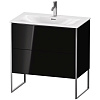 Картинка анонса товара «тумба под раковину duravit xsquare xs452404040 напольная 81 см черный глянцевый»