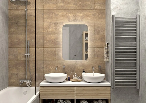 Зеркало DIWO Кострома 50 с подсветкой, прямоугольное, настенное, белое 543504 Зеркало DIWO Кострома 50 с подсветкой, прямоугольное, настенное, белое 543504